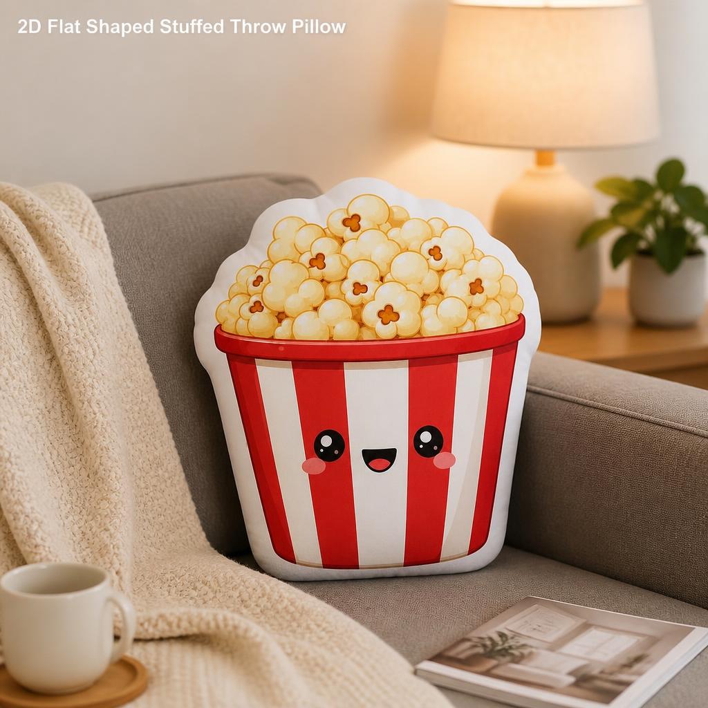 Home Cinema Food - Bantal Boneka Popcorn Lucu Kawaii, Bantal