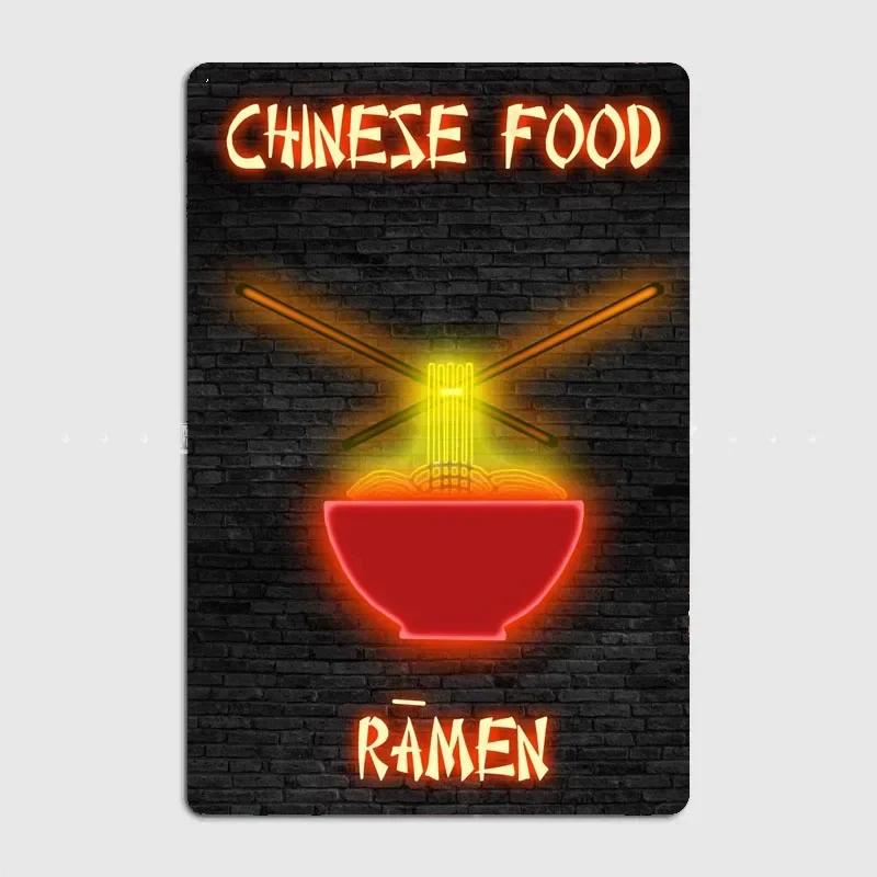 Home Cinema Food - Ramen Food Neon Sign Metal Sign