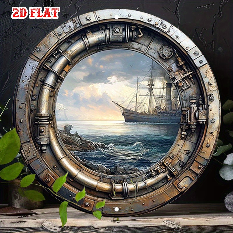 Home Cinema Classic - [2D Flat] Papan Dinding Logam Nautikal
