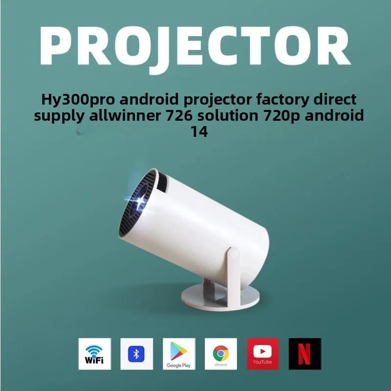 Home Cinema Bluetooth - Proyektor Portabel HY300Pro 4K HD Bluetooth