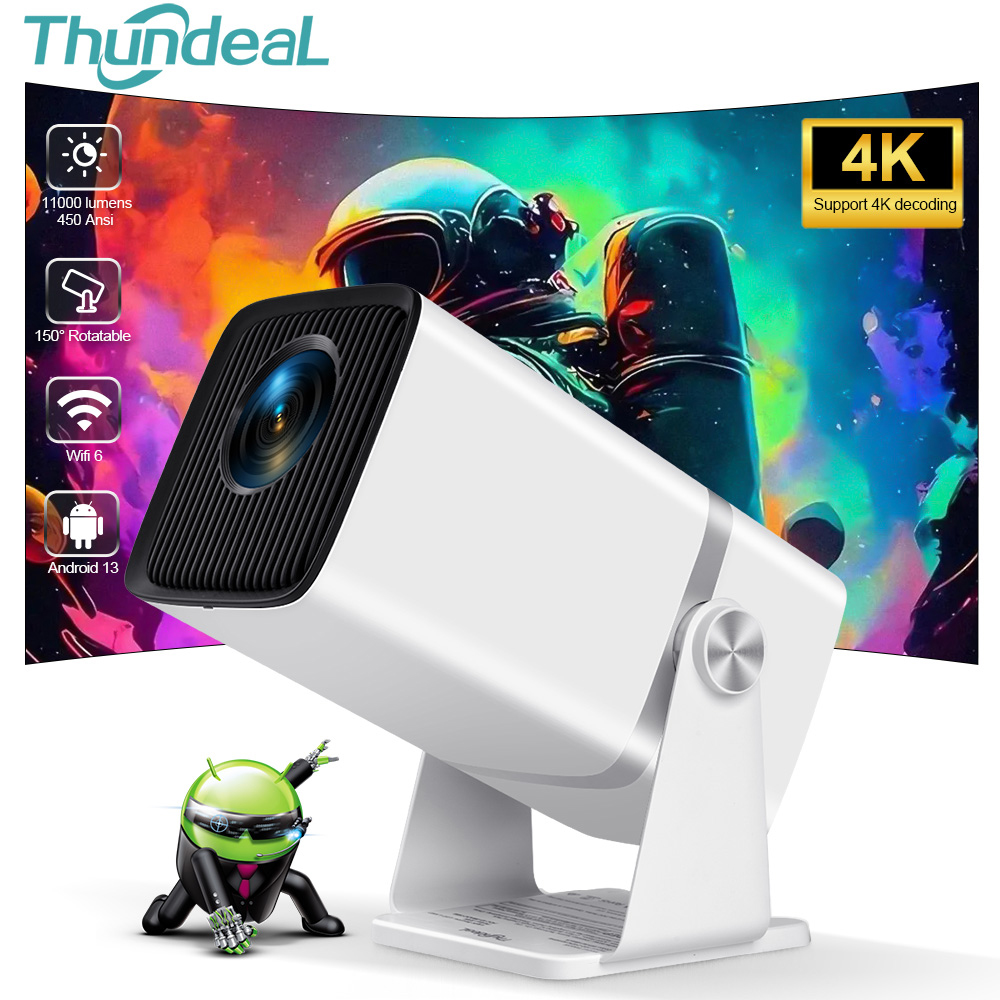 Home Cinema Bluetooth - ThundeaL Proyektor 4K Full HD FHD