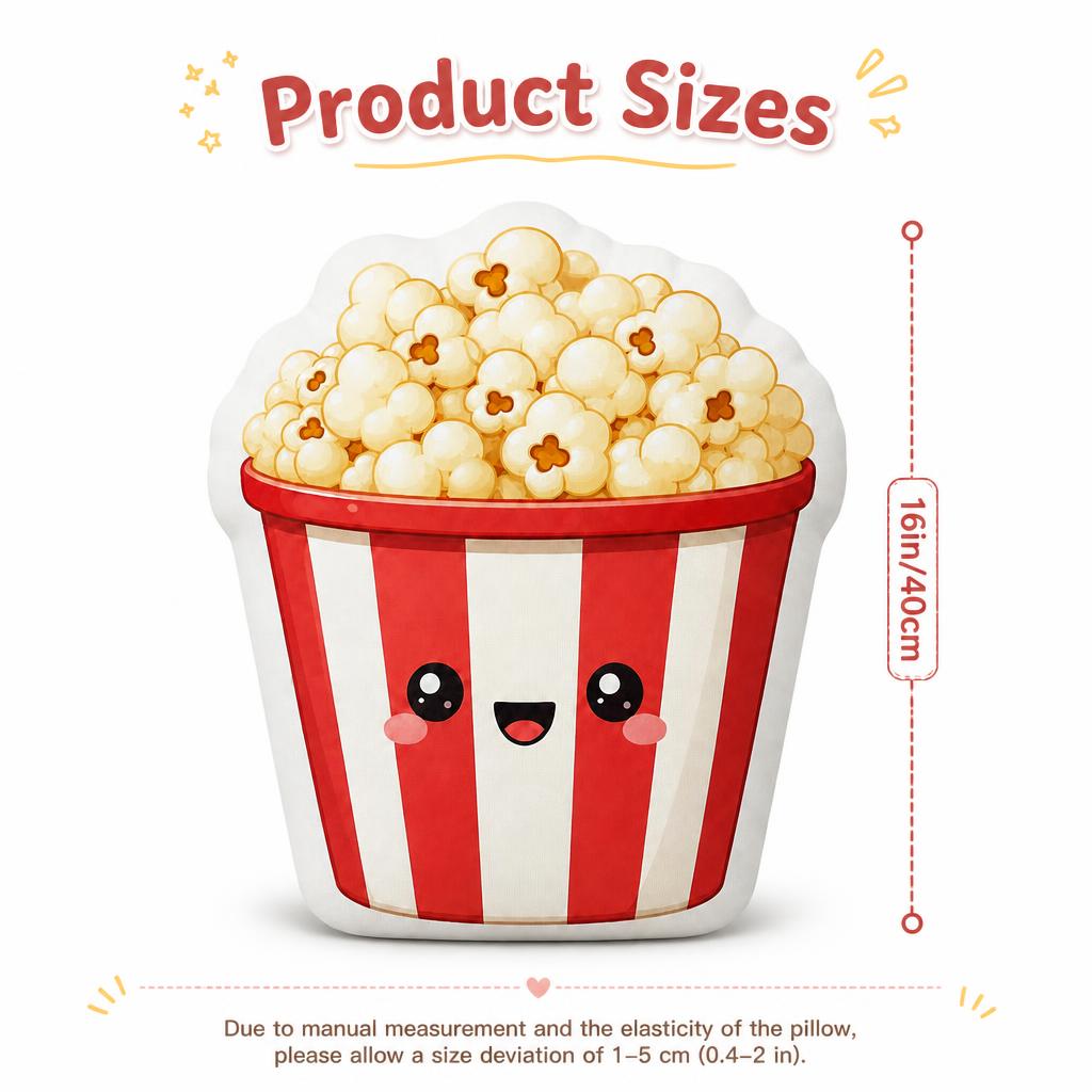 Bantal Boneka Popcorn Lucu Kaw - Home Cinema Food ulasan dan harga