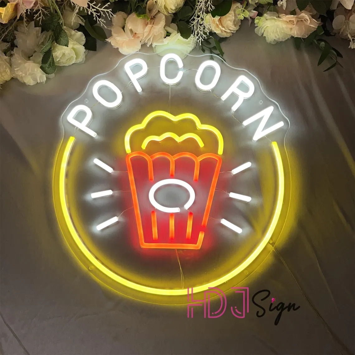 Lampu Neon LED Popcorn, Lampu  - Home Cinema Food ulasan dan harga