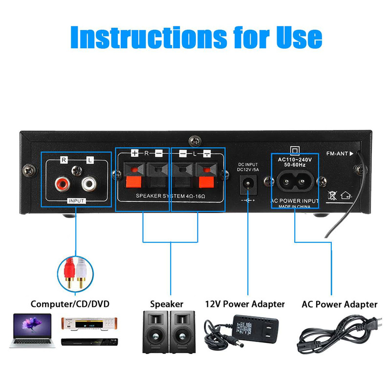 AK35 AK380 Amplifier daya Ruma - Home Cinema Bluetooth ulasan dan harga