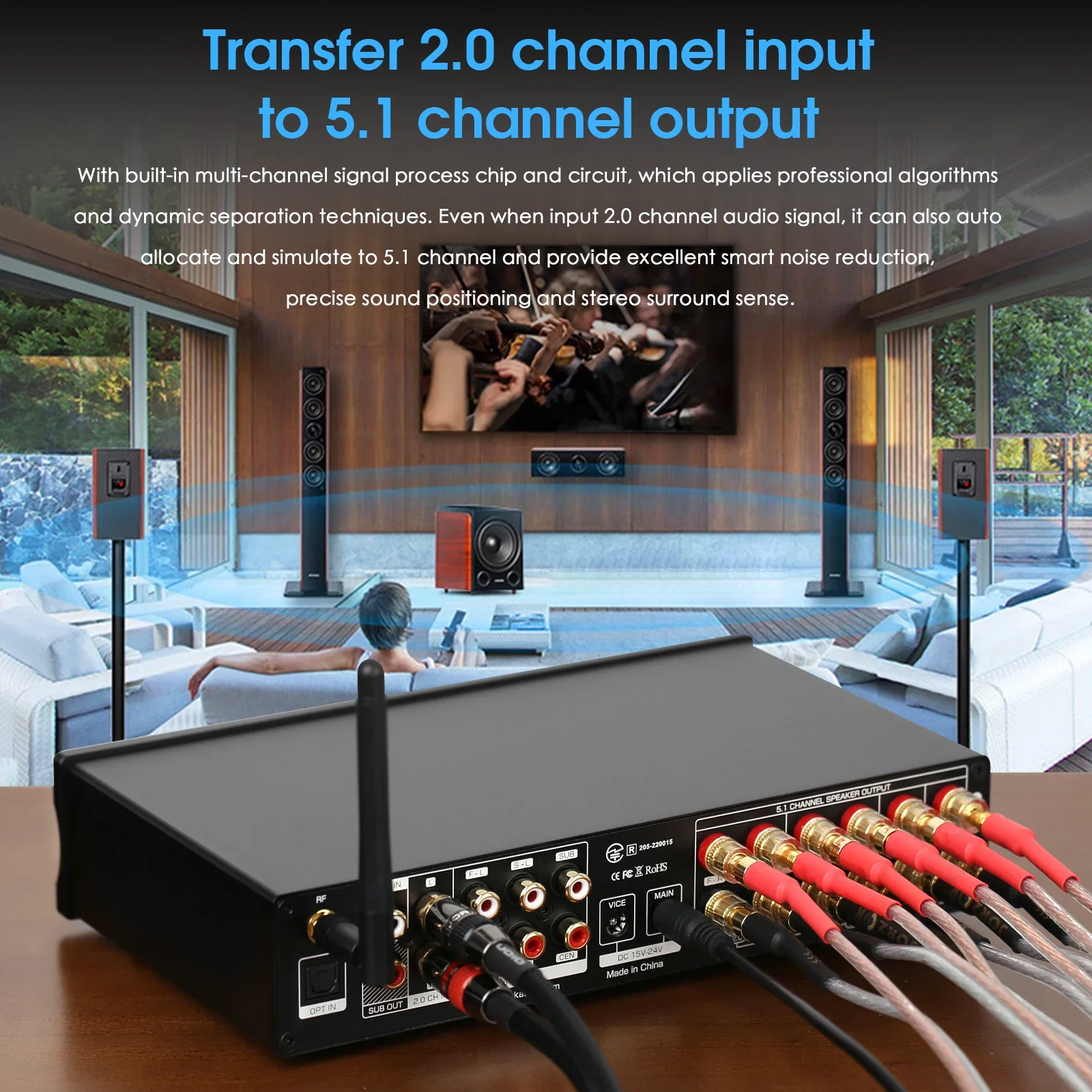 Douk penguat Digital teater Ru - Home Cinema Bluetooth ulasan dan harga