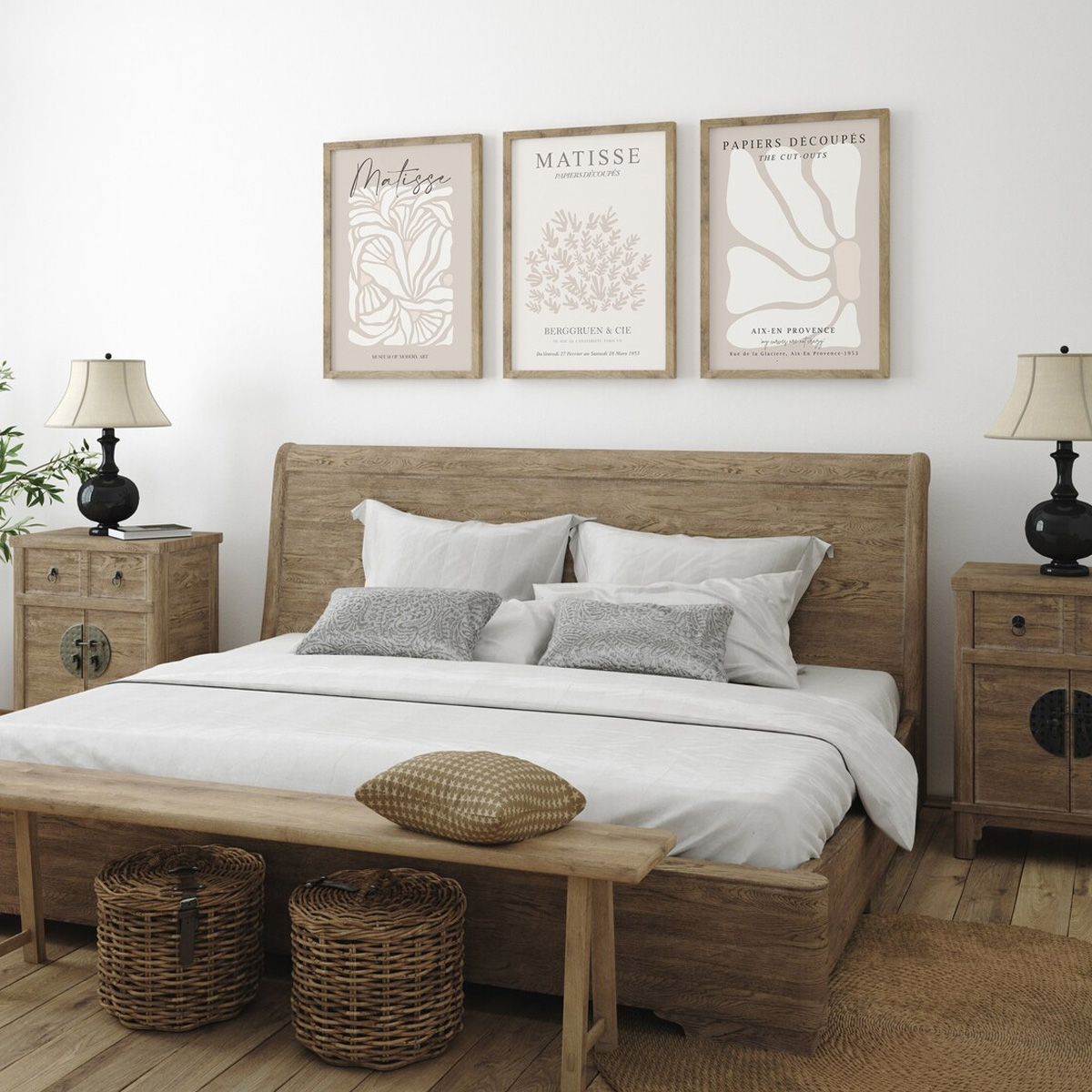 Set 3 Lukisan Kanvas Bohemian  - Home Cinema Wall Art ulasan dan harga