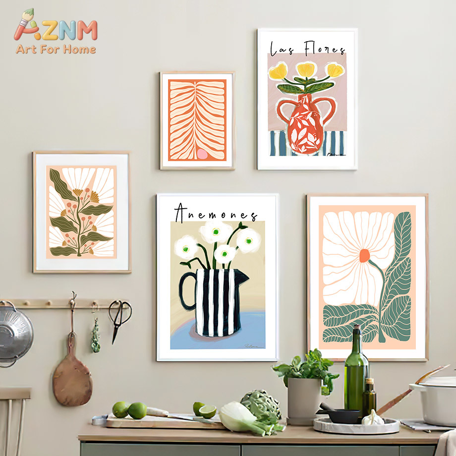 AZNM Seni Dinding Kanvas Bunga - Home Cinema Wall Art ulasan dan harga