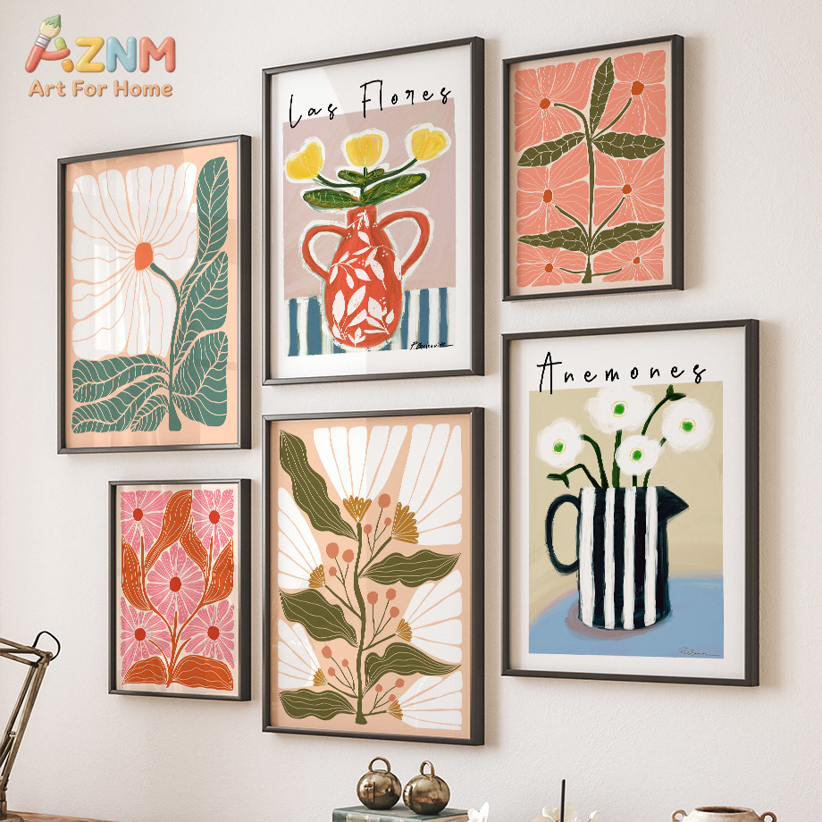 AZNM Seni Dinding Kanvas Bunga - Home Cinema Wall Art ulasan dan harga