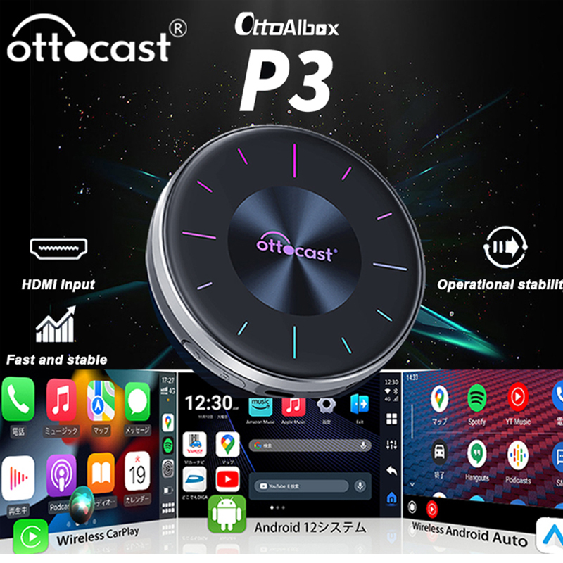 OTTOCAST P3 CarPlay AI Box Nir - Smart Tv Stick ulasan dan harga