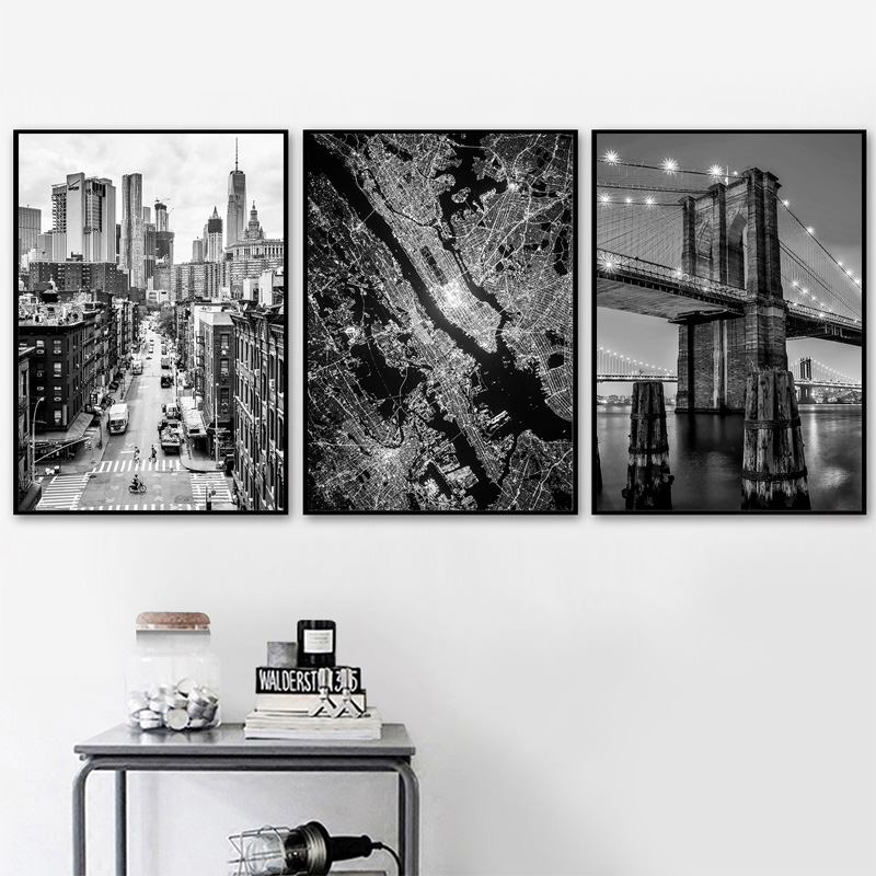 Poster Lukisan Kanvas Kota New - Home Cinema Classic ulasan dan harga