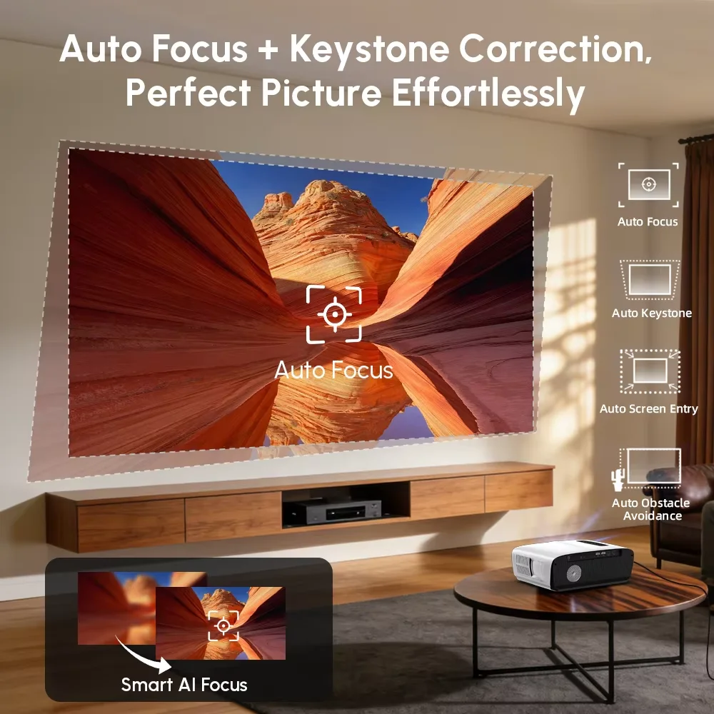 Proyektor NewA9S 4k Auto Fokus - Home Cinema Bluetooth ulasan dan harga